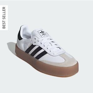 Adidas Sambae White and Black Sneakers